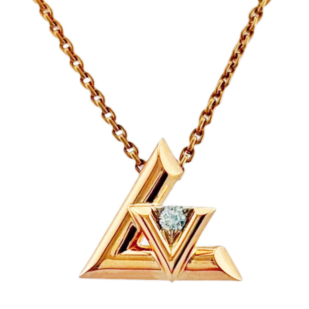 Louis Vuitton Pendentif Vault One Necklace 18k Pink Gold Diamond