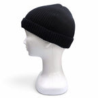 Prada Wool Cashmere Triangle Logo Plate Hat Knit Cap Navy — view 2