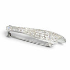 Chanel CC Logo Rhinestone Crystal Bijou Brooch Silver — view 3