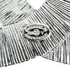 Chanel CC Logo Rhinestone Crystal Bijou Brooch Silver — view 5