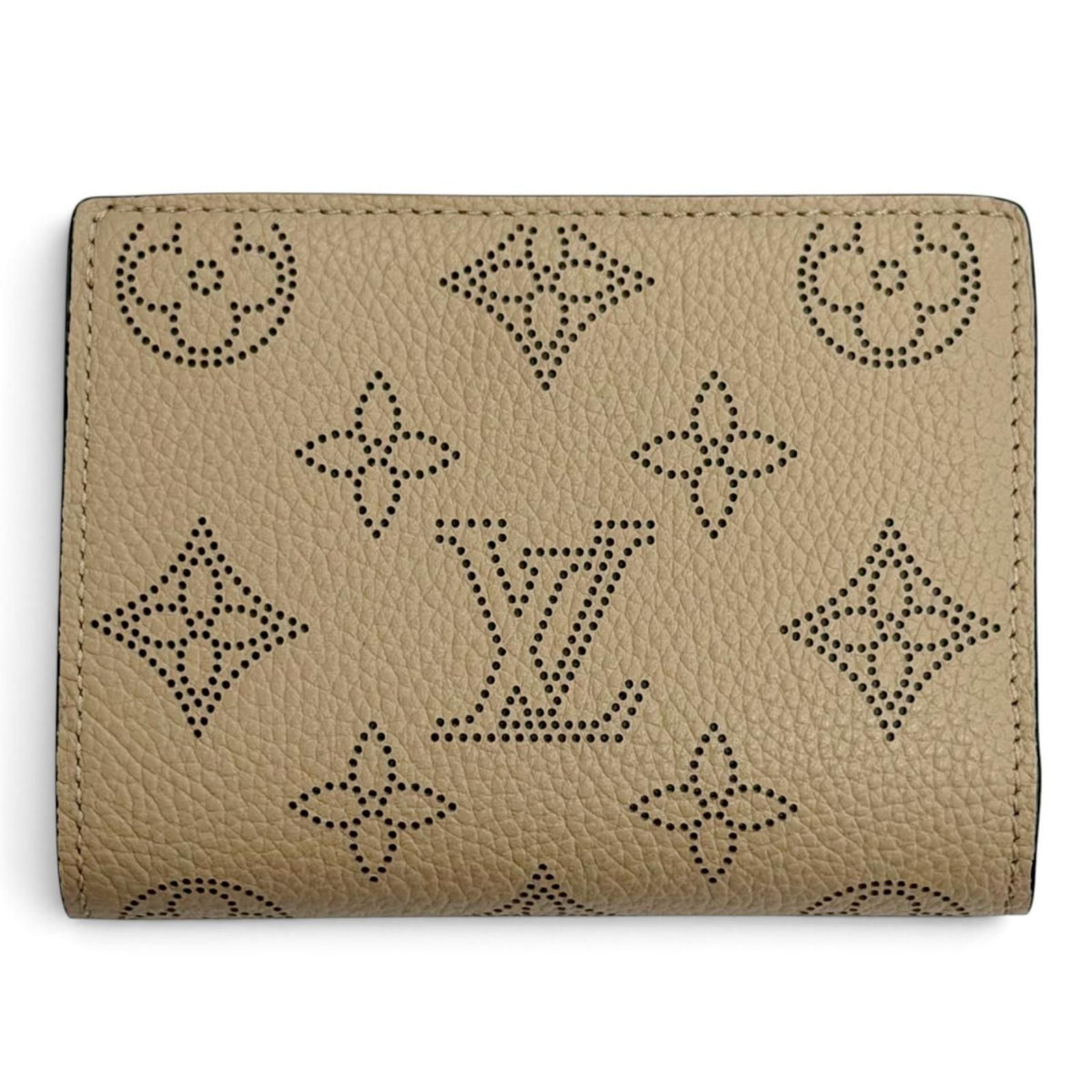 Louis Vuitton Portefeuille Clair Monogram Mahina Galet Bifold Wallet Silver