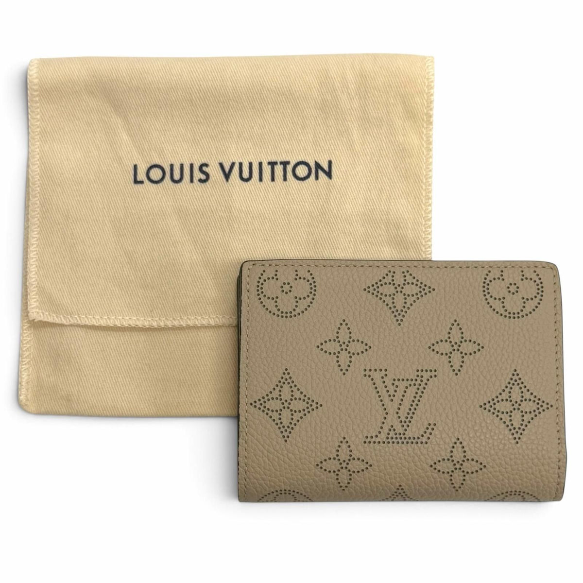Louis Vuitton Portefeuille Clair Monogram Mahina Galet Bifold Wallet Silver — view 2