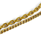 Dior Petit CD Double Bracelet Star Rhinestone Gold — view 3