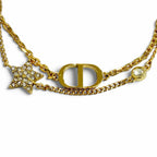 Dior Petit CD Double Bracelet Star Rhinestone Gold — view 2
