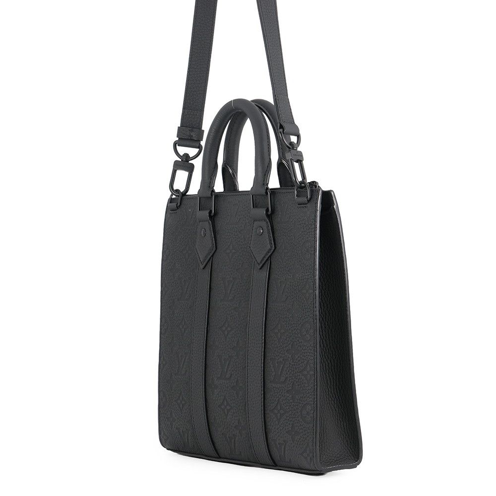 Louis Vuitton Handbag Monogram Taurillon Sac Plat Cross 2-Way Black — view 2