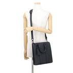 Louis Vuitton Handbag Monogram Taurillon Sac Plat Cross 2-Way Black — view 5