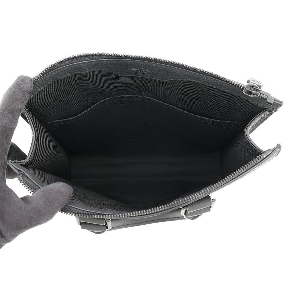 Louis Vuitton Handbag Monogram Taurillon Sac Plat Cross 2-Way Black — view 6