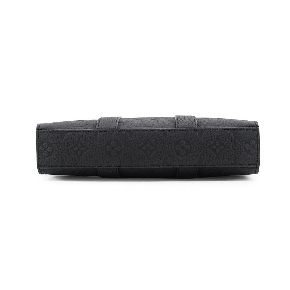 Louis Vuitton Handbag Monogram Taurillon Sac Plat Cross 2-Way Black — view 3