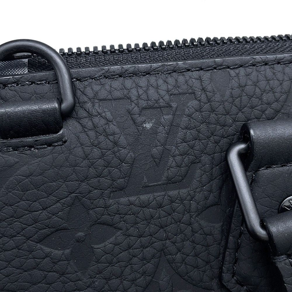 Louis Vuitton Handbag Monogram Taurillon Sac Plat Cross 2-Way Black — view 8