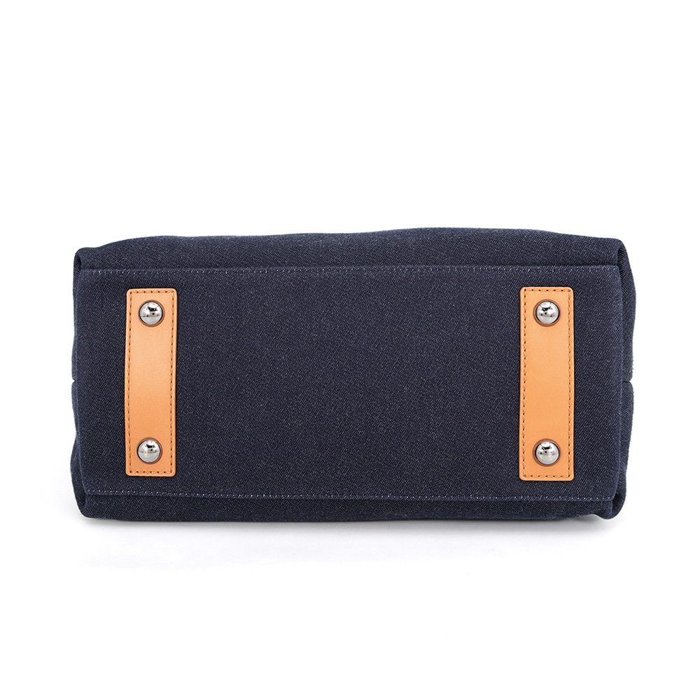 Chanel Tote CC Logo Denim Leather 2-Way Shoulder Bag — view 3