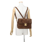 Chanel Backpack Quilted CC Logo Jumbo Suede — view 4