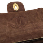 Chanel Backpack Quilted CC Logo Jumbo Suede — view 8