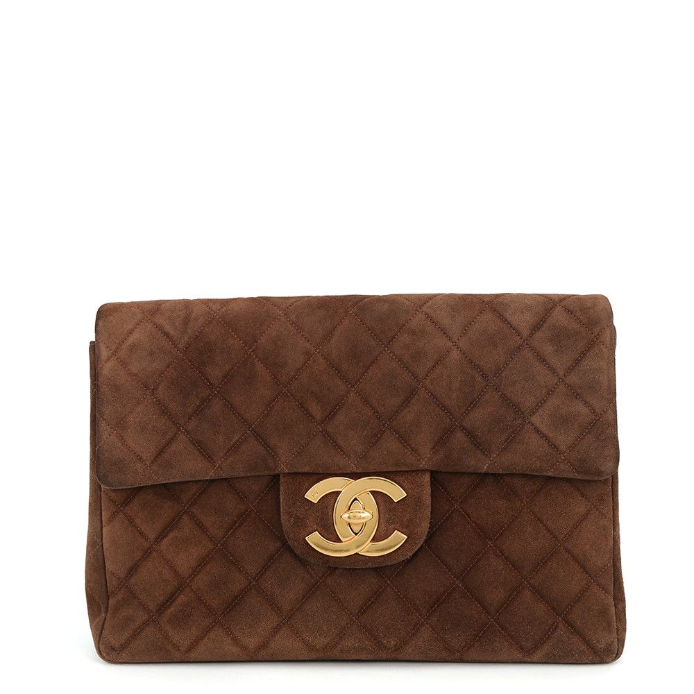 Chanel Backpack Quilted CC Logo Jumbo Suede