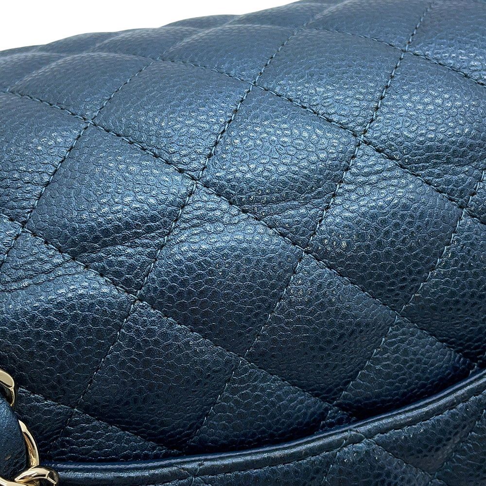 Chanel Chain Shoulder Bag Mini Quilted 20 CC Logo Caviar Leather — view 7