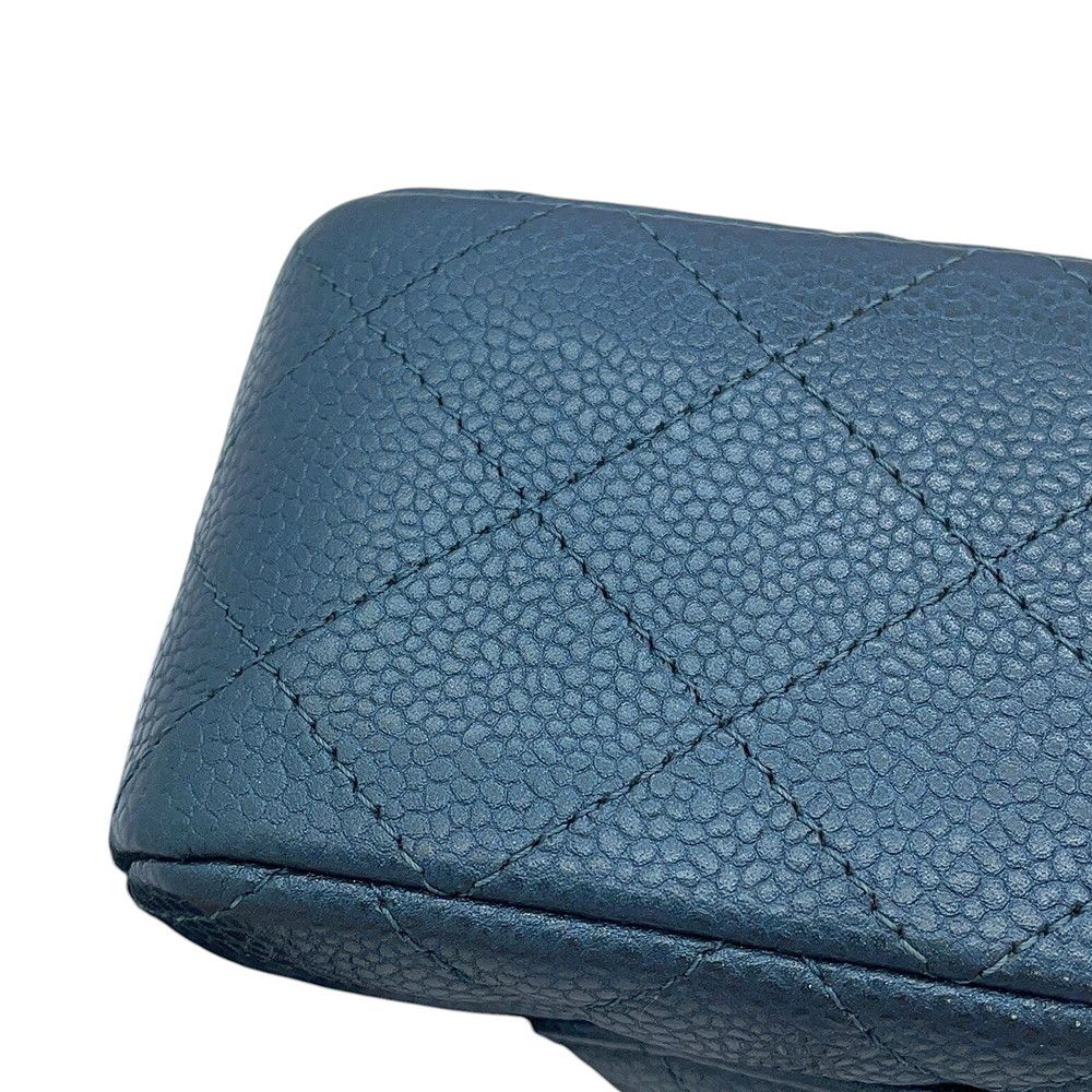 Chanel Chain Shoulder Bag Mini Quilted 20 CC Logo Caviar Leather — view 8