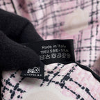 Chanel Scarf CC Logo Camellia Tweed Pattern Silk — view 7