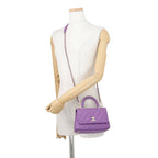 Chanel Handbag CC Logo Quilted Coco Handle XXS Caviar Leather 2-Way — view 5