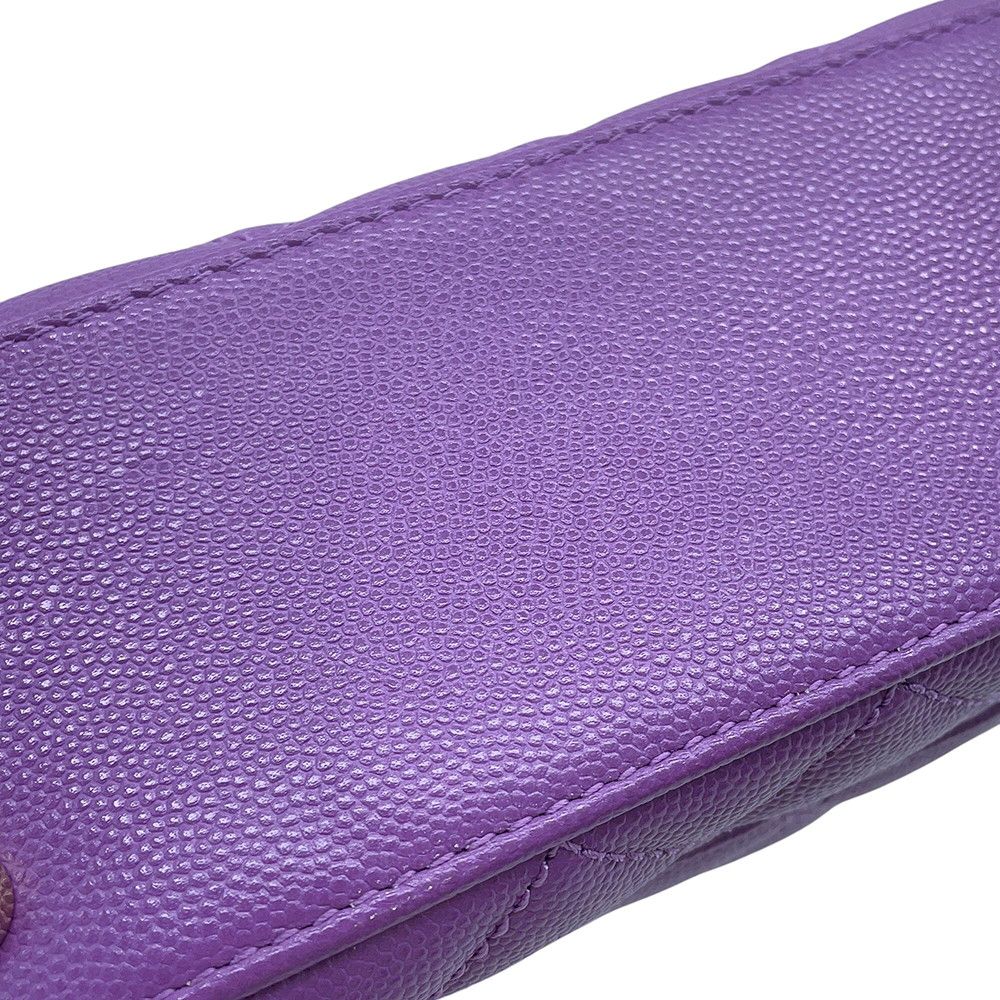 Chanel Handbag CC Logo Quilted Coco Handle XXS Caviar Leather 2-Way — view 8