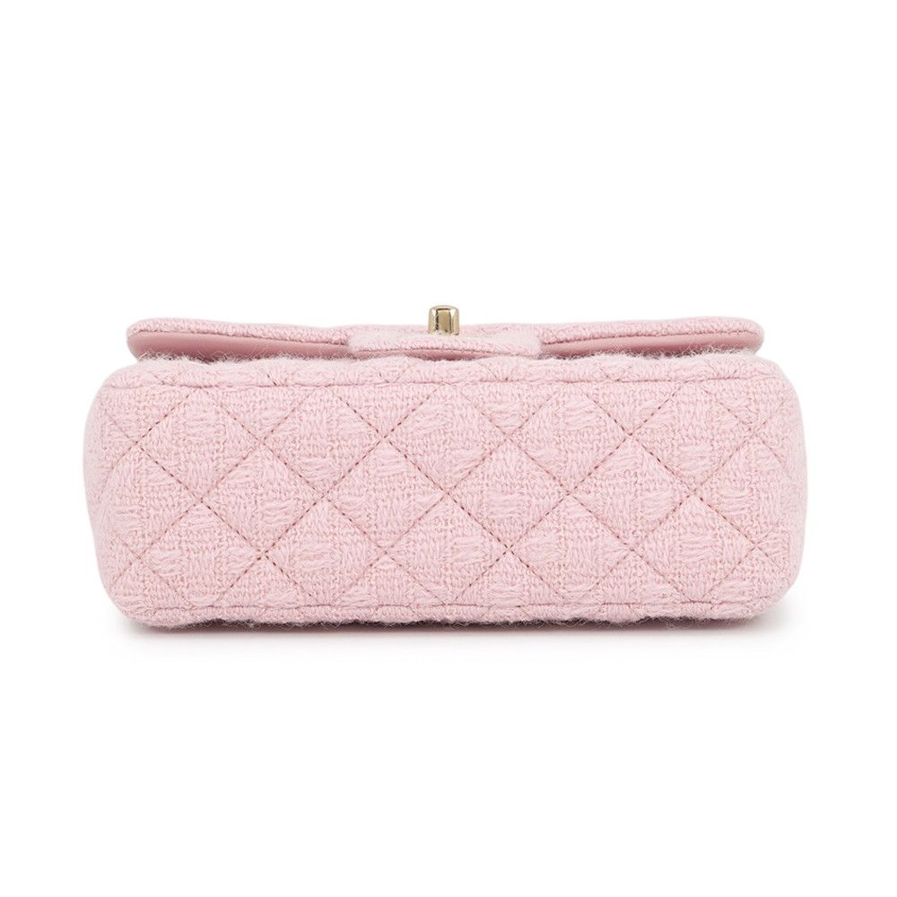 Chanel Chain Shoulder Bag Mini Quilted 20 CC Logo Tweed — view 3