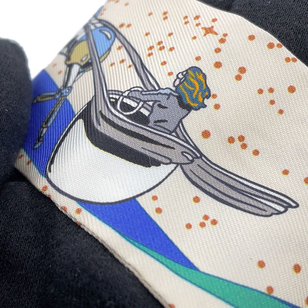 Hermes Scarf Twilly Spacederby Space Derby Silk Twill — view 5
