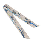 Hermes Scarf Twilly Spacederby Space Derby Silk Twill — view 3