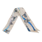 Hermes Scarf Twilly Spacederby Space Derby Silk Twill
