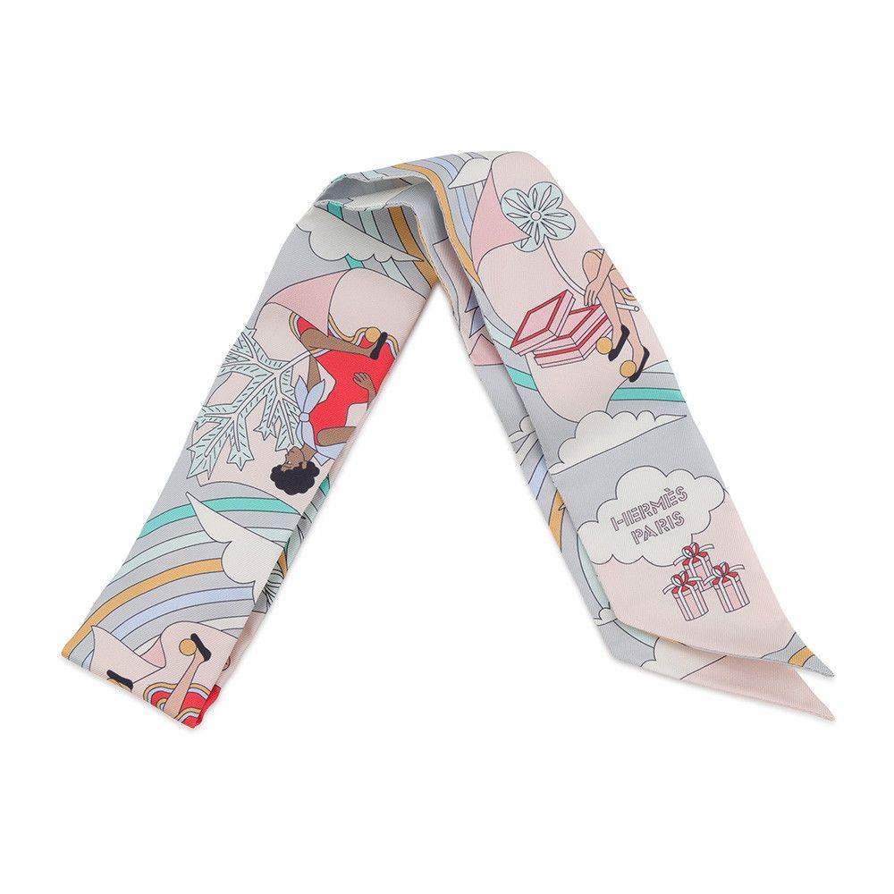Hermes Scarf Twilly Fly in the Skycarre Carres Volants Silk Twill