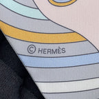 Hermes Scarf Twilly Fly in the Skycarre Carres Volants Silk Twill — view 7