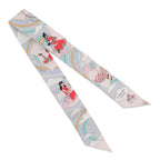 Hermes Scarf Twilly Fly in the Skycarre Carres Volants Silk Twill — view 3