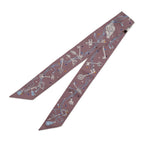 Hermes Scarf Twilly les Cles a Pois Silk Twill — view 2