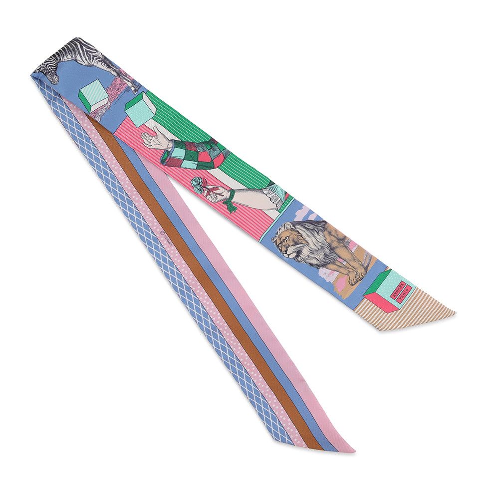 Hermes Scarf Twilly Grand Theater Nouveau Silk Twill — view 3