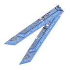 Hermes Scarf Twilly Bandween Sky and Sea Bandana Entre Ciel Et Mer Silk Twill — view 2