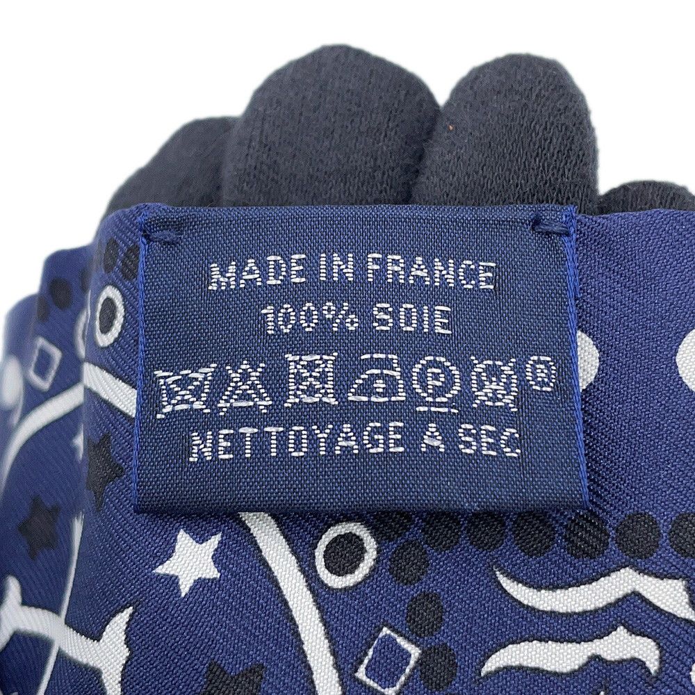 Hermes Scarf Twilly Bandween Sky and Sea Bandana Entre Ciel Et Mer Silk Twill — view 8