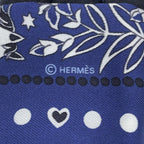 Hermes Scarf Twilly Bandween Sky and Sea Bandana Entre Ciel Et Mer Silk Twill — view 7