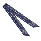 Hermes Scarf Twilly Bandween Sky and Sea Bandana Entre Ciel Et Mer Silk Twill — view 3