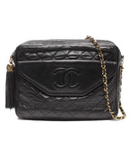 Chanel Chain Shoulder Bag Crossbody Lambskin Gold Quilted