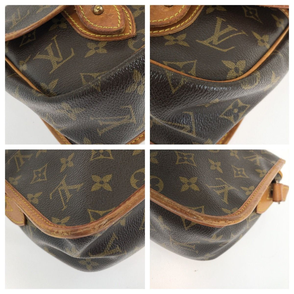 Louis Vuitton Monogram Gibeciere MM Brown Gold Leather Shoulder Bag — view 3