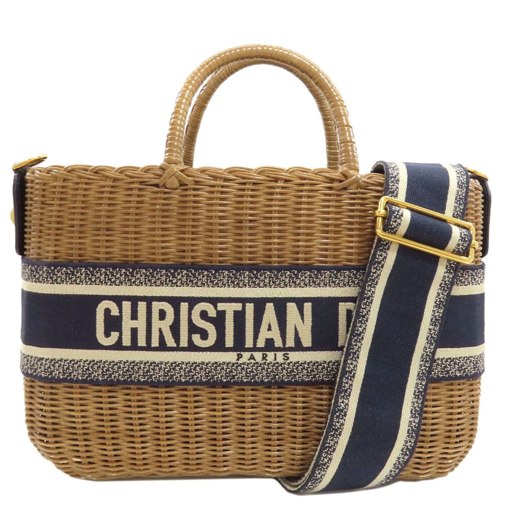 Dior Wicker Oblique Handbag Rattan