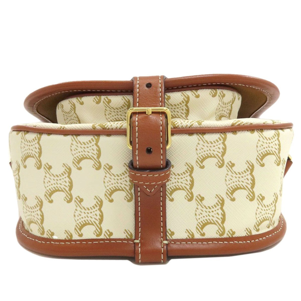 Celine Folco Triomphe Shoulder Bag Leather — view 4