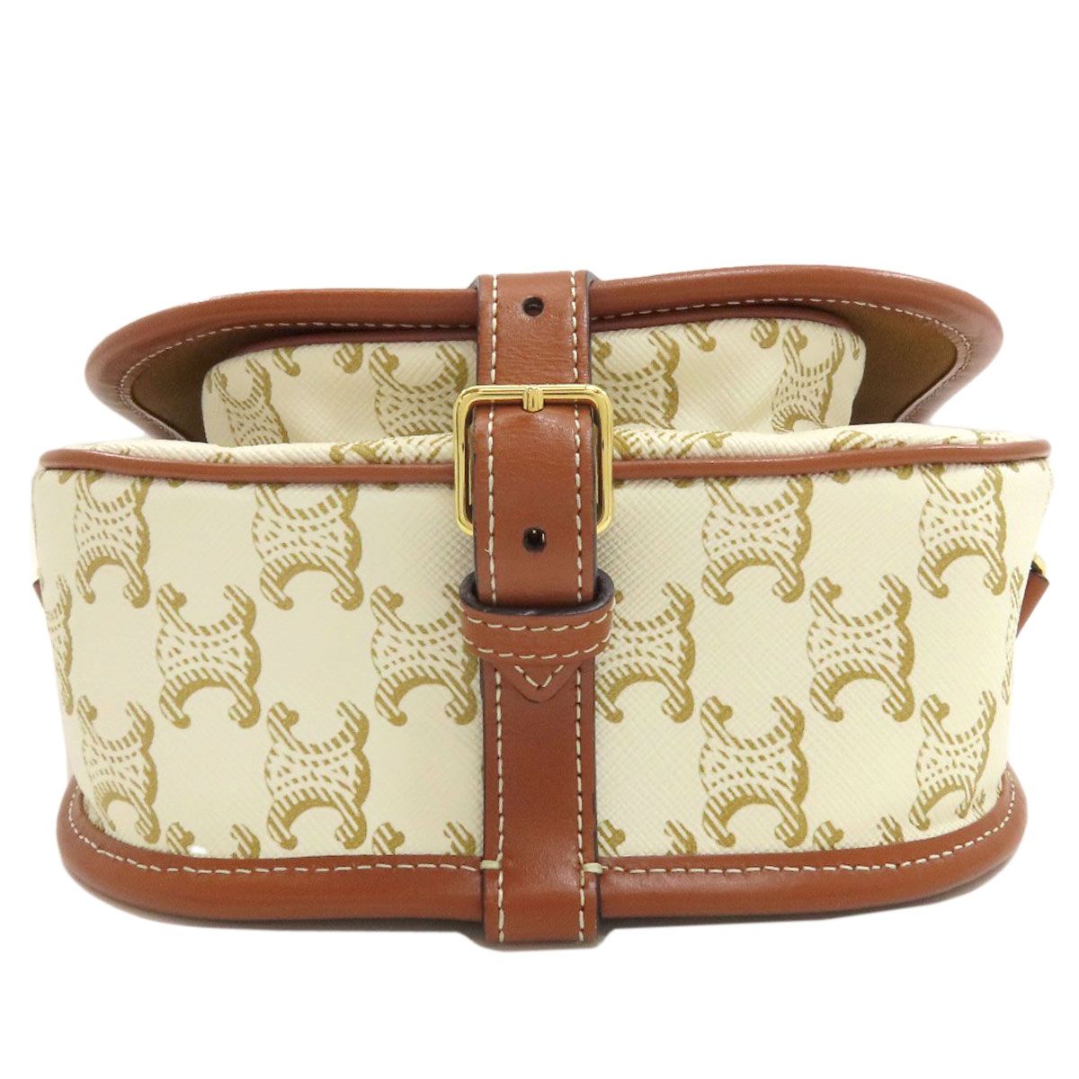 Celine Folco Triomphe Shoulder Bag Leather — view 4
