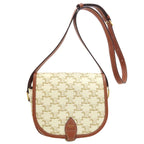 Celine Folco Triomphe Shoulder Bag Leather