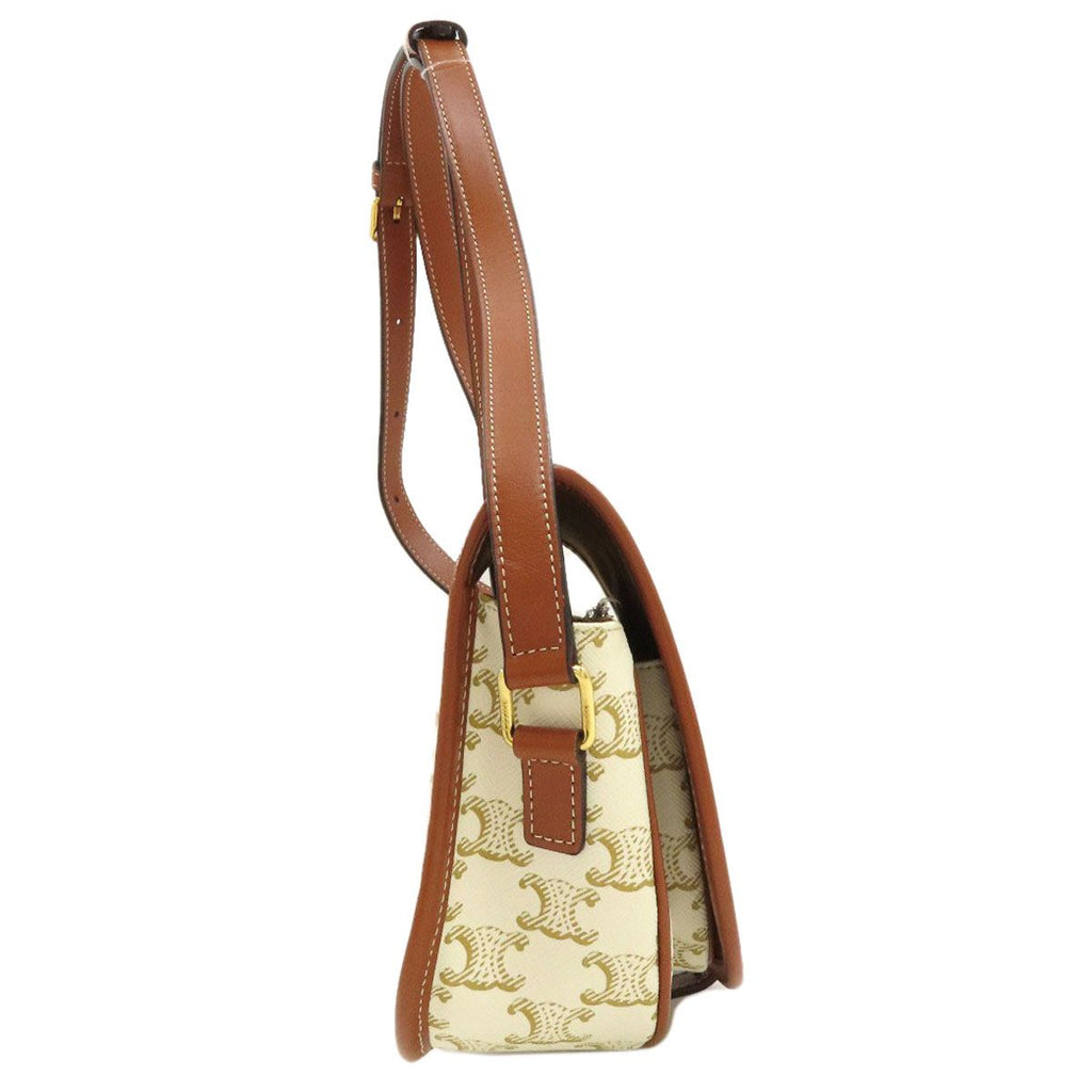 Celine Folco Triomphe Shoulder Bag Leather — view 3