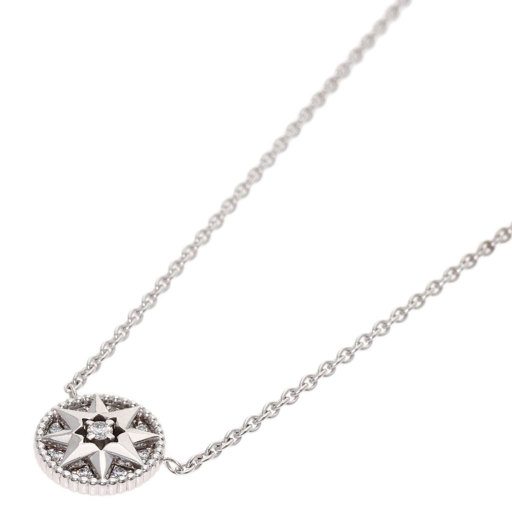 Dior Rose Des Vents Diamond Small Necklace 18k White Gold