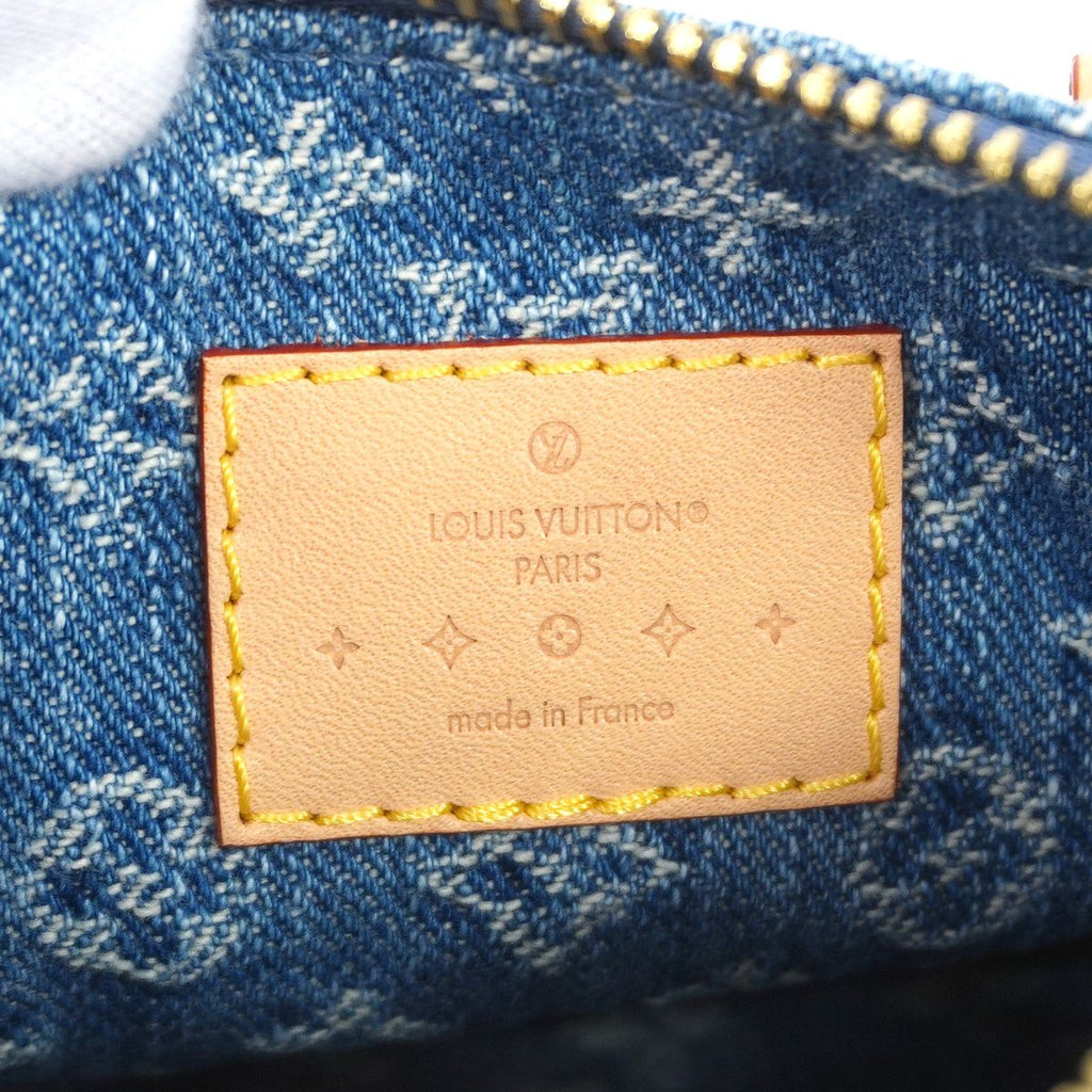 Louis Vuitton Handbag Monogram Denim Nano Speedy Blue 2-Way Bag — view 5