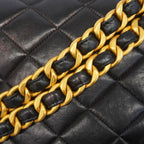 Chanel Backpack Quilted Lambskin Black Gold — view 7