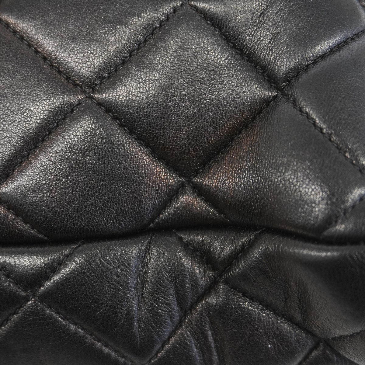 Chanel Backpack Quilted Lambskin Black Gold — view 8