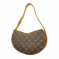 Louis Vuitton Shoulder Bag Monogram Pochette Croissant Brown