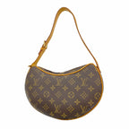Louis Vuitton Shoulder Bag Monogram Pochette Croissant Brown