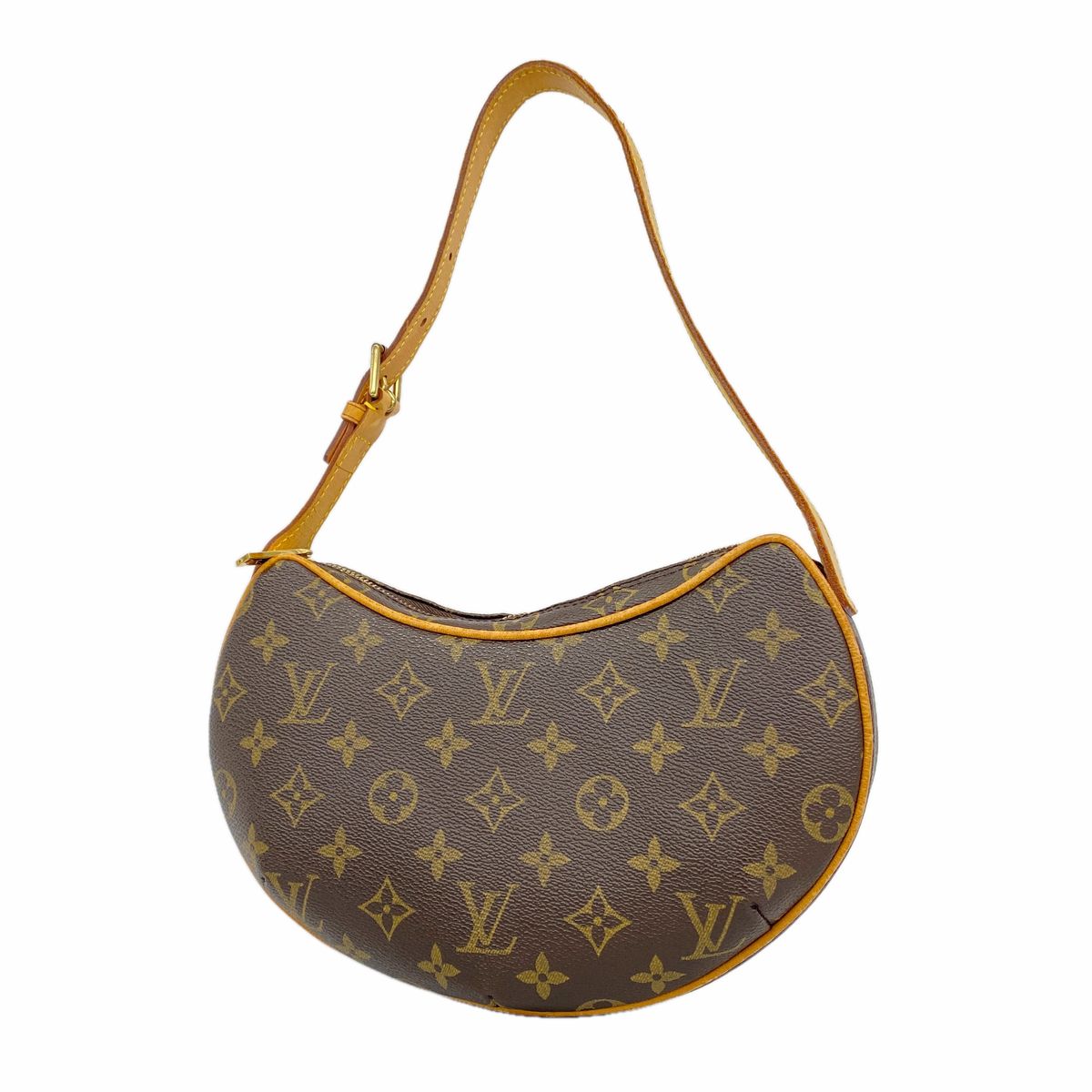 Louis Vuitton Shoulder Bag Monogram Pochette Croissant Brown