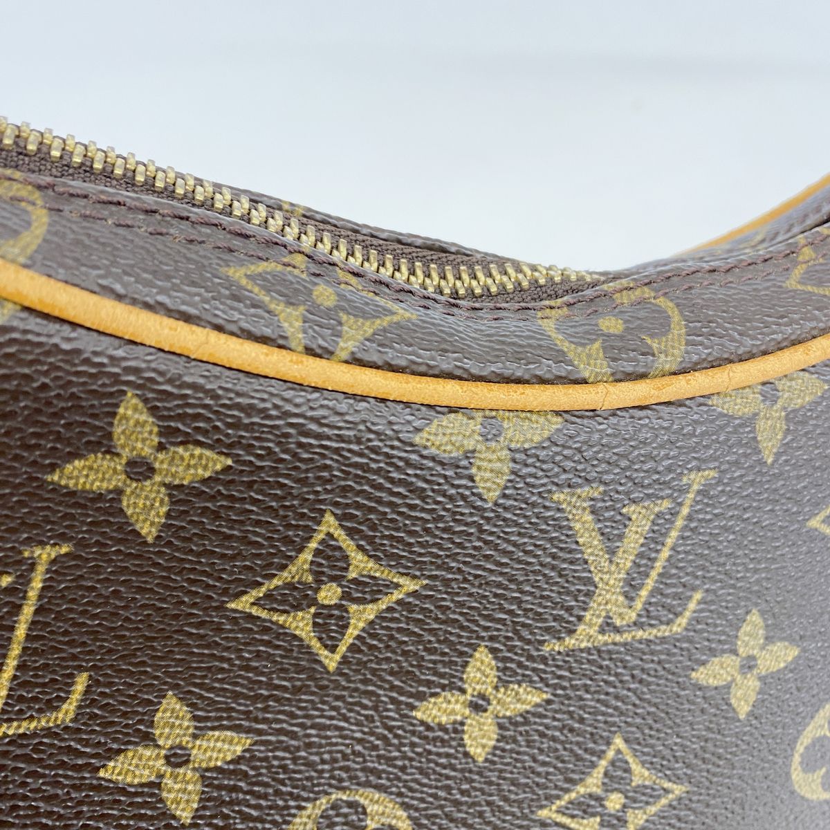 Louis Vuitton Shoulder Bag Monogram Pochette Croissant Brown — view 8
